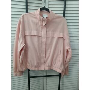 🔴 5 for $40 SALE! 
Nine West Peach Blouson Jacket Zipper  Rayon Relaxed Fit  L